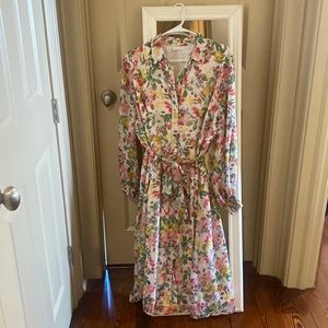 NY&Co Floral Print Midi Dress, sz XL